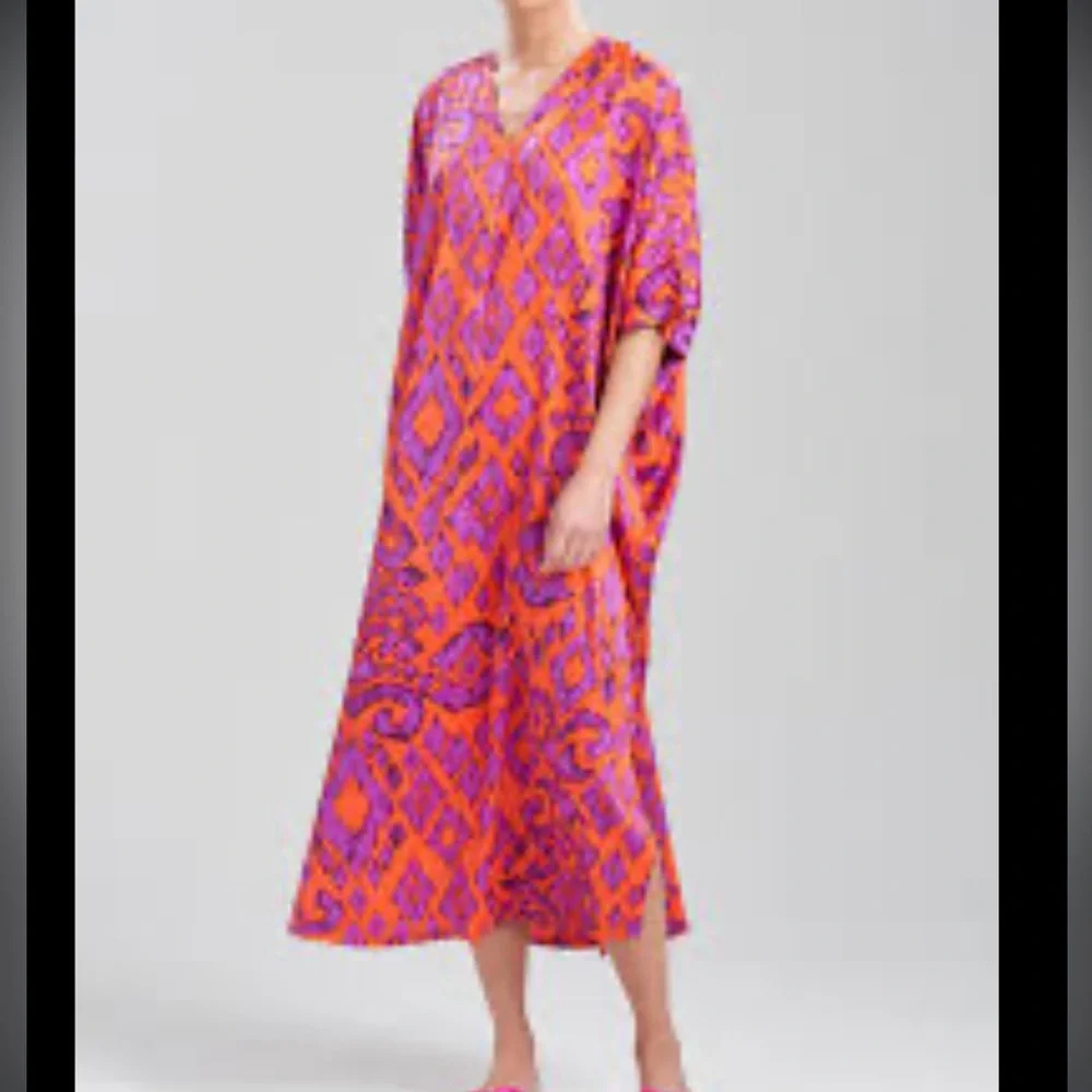 NATORI KII ZIP CAFTAN Large - Picture 2 of 8